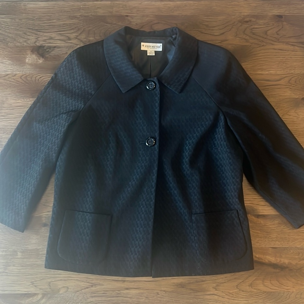 John Meyer of Norwich Women’s Black Jacket/Coat Size 16 with Pockets Medium